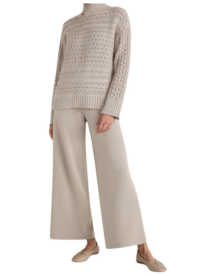 Cable Knit Sweater and wide leg pants